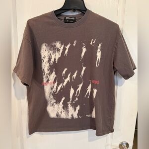 Darkness series men’s gray graphic tee T-shirt XL *slight fading